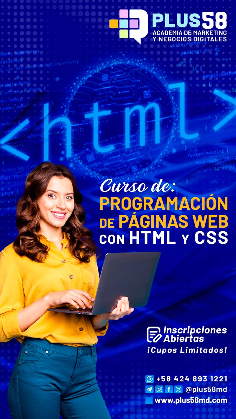 Ver más sobre el Curso de  Programación de Páginas Web en Cumaná